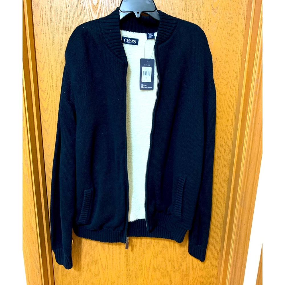 Chaps Mens zip up sweater